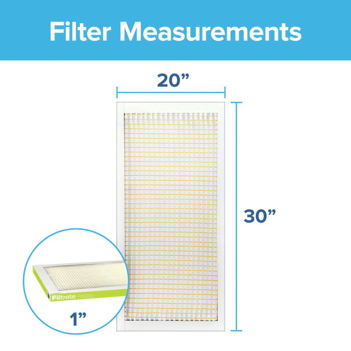 Filtrete Pollen Air Filter, 600 MPR, 9882-4, 20 in x 30 in x 1 in