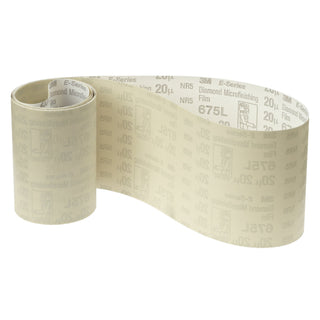 3M Diamond Microfinishing Film Belt 675L, 9 Mic 5MIL, Light Green