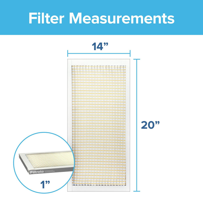 Filtrete Basic Dust & Lint Air Filter, 300 MPR, 305-4, 14 in x 20 in x1 in