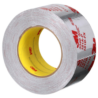 3M Foil Tape 3340, Silver, 2 1/2 in x 50 yd, 3.9 mil