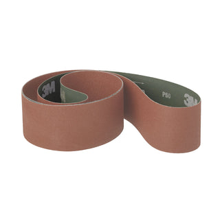 3M Cloth Belt 571F, 80 YF-weight, 74 in x 125-3/4 in, Film-lok, L-flex