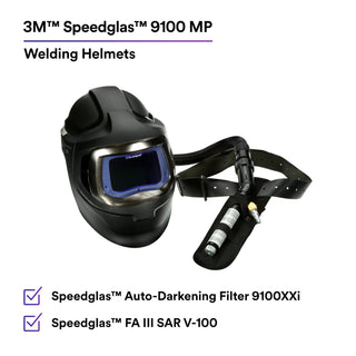 3M Speedglas FA III SAR V-100 Valve and Speedglas Welding Helmet 9100MP