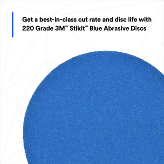 3M Stikit Blue Abrasive Disc Roll, 36269, 5 in, 220 grade, No Hole