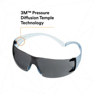 3M SecureFit 300 Series, SF302SGAF-LBL, Ice Blue Temples