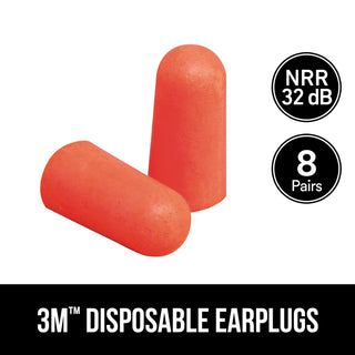 3M Disposable Earplugs, 92077H8-DC, 8 pairs/pack