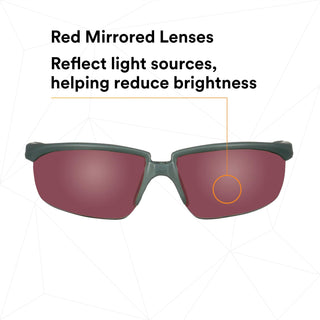 3M Solus 2000 Series, S2024AS-RED, Gray/Red Temples