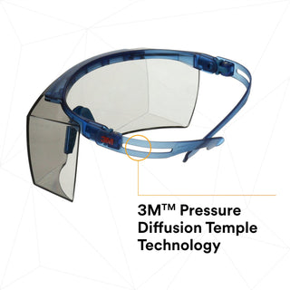 3M SecureFit 3700 Series, SF3707SGAF-BLU, Blue Temple