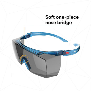 3M SecureFit 3700 Series, SF3702AS-BLU, Blue Temple, Gray OTG Anti-
scratch lens