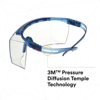 3M SecureFit 3700 Series, SF3701SGAF-BLU, Blue Temple