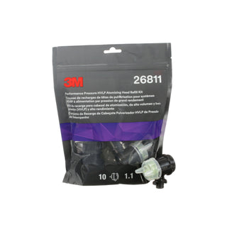 3M Performance Pressure HVLP Atomizing Head Refill Kit 26818, Clear,1.8, 10 pack