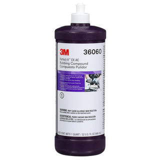 3M Perfect-It EX AC Rubbing Compound, 36060, 1 qt (32 fl oz), 6 percase