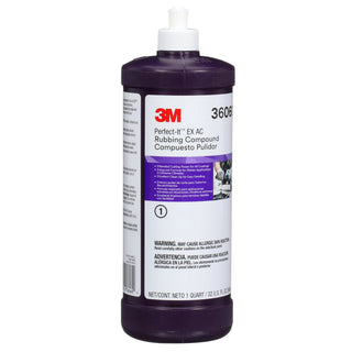 3M Perfect-It EX AC Rubbing Compound, 36060, 1 qt (32 fl oz), 6 percase