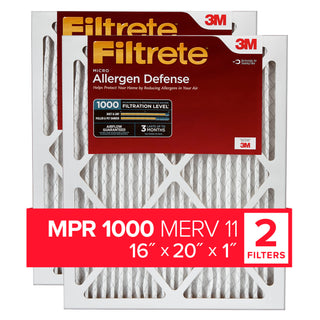 Filtrete Allergen Defense Filter AD00-2PK-1E, 16 in x 20 in x 1 in