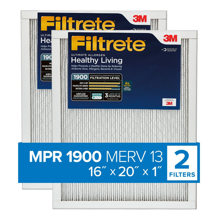 Filtrete Ultimate Allergen Reduction Filter UT00-2PK-1E, 16 in x 20 in x 1 in