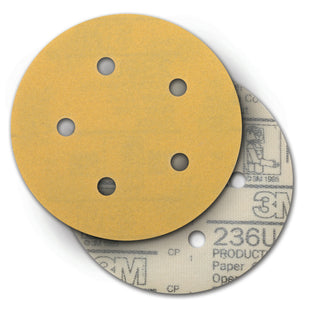 3M Hookit Paper Disc 236U, P220, 5 in x NH, D/F 5HL, Die 500FH