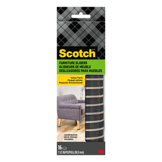 Scotch Sliders SP674-NA, Round, Felt 3.5-in 16/pk