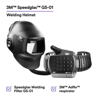 3M Speedglas Heavy-Duty Welding Helmet G5-01 w ADF G5-01 and 3M Adflo