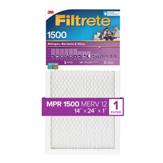 Filtrete High Performance Air Filter 1500 MPR UP23-4, 14 in x 24 in x 1 in