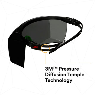 3M SecureFit 3700 Series SF3730AS-BLK, Black Temples