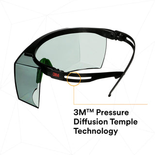 3M SecureFit 3700 Series SF3717AS-BLK, Black Temples