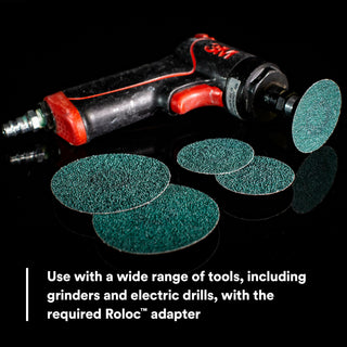 3M Green Corps Roloc Disc 36527, 80 grit, 2 in, 25 Discs/Carton