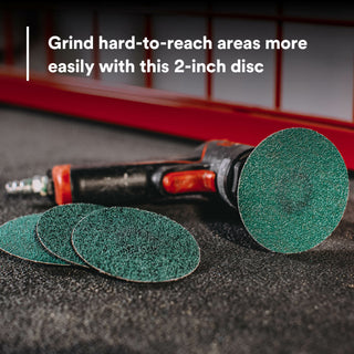 3M Green Corps Roloc Disc 36527, 80 grit, 2 in, 25 Discs/Carton