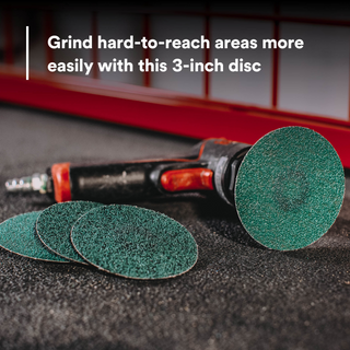 3M Green Corps Roloc Disc 36534, 40 grit, 3 in, 25 Discs/Carton