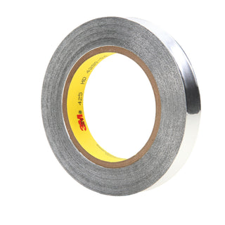 3M Aluminum Foil Tape 425, Silver, 1/4 in x 60 yd, 4.6 mil