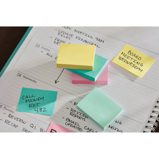 Post-it® Greener Notes 653-RP-A, 1 3/8 in x 1 7/8 in (34.9 mm x 47.6 mm)