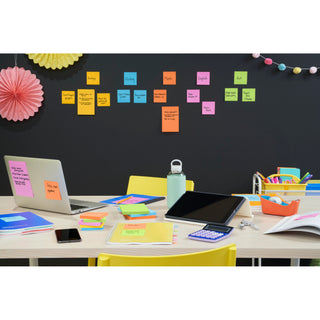 Post-it® Super Sticky Notes 654-5SSUC, 3 in x 3 in (76 mm x 76 mm)