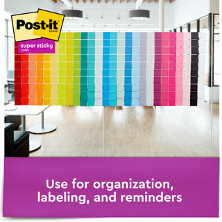 Post-it® Super Sticky Notes 654-5SSNO, 3 in x 3 in (76 mm x 76 mm), Neon Orange