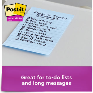 Post-it® Super Sticky Recycled Notes 660-3SST, 4 in x 6 in (101 mm x 152 mm)