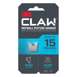 3M CLAW Drywall Picture Hanger 15 lb 3PH15-1ES, 1 hanger