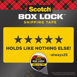 Scotch® Packaging Tape 195L, 1.88 in x 1000 in (48 mm x 25.4m)