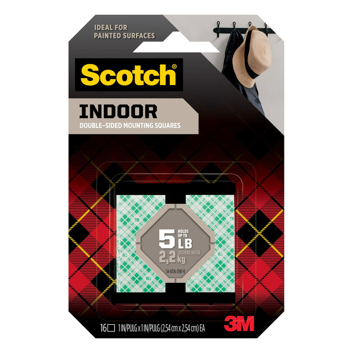 Scotch® Indoor Double-Sided Mounting Squares 111S-SQ-16, 1 in x 1 in