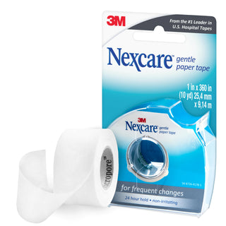 Nexcare Gentle Paper Tape Dispenser 788, 1 in x 10 yd (25.4 mm x 9.144 m)