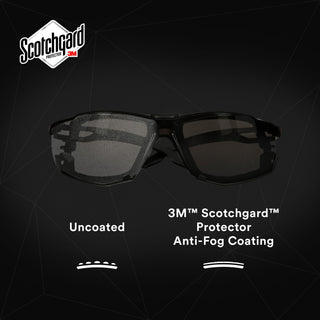 3M SecureFit 500 Series SF502SGAF-BLK-FM, Black, Scotchgard Anti-Fog Coating