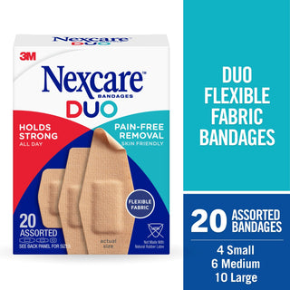 Nexcare DUO Bandages DSA-20, Assorted 20 ct