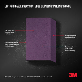 3M Pro Grade Precision Edge Detailing Dual Angle Sanding Sponge
24300TRI-M-DA