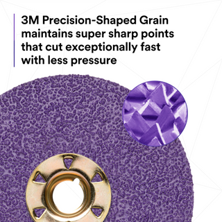 3M Cubitron II Fibre Disc 982CX Pro, 36+, TN Quick Change, 4-1/2 in,
Die TN450E