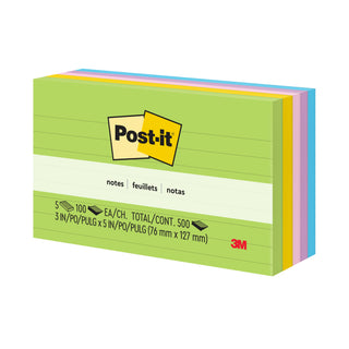 Post-it® Notes 635-5AU, 3 in x 5 in (76 mm x 127 mm), Floral Fantasy Collection