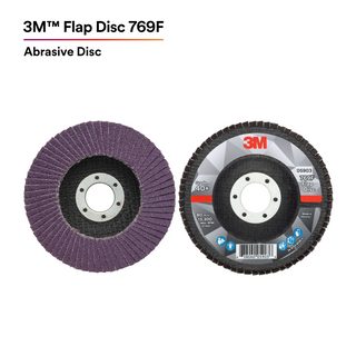 3M Flap Disc 769F, 80+, T29 Quick Change, 4-1/2 in x 5/8 in-11