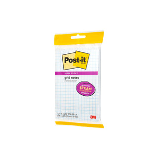 Post-it® Super Sticky Notes 4621-SS2GRID, 3.9 in x 5.8 in (99 mm x 147 mm)