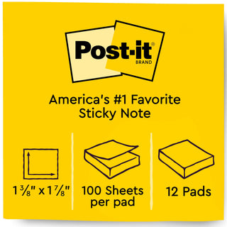 Post-it® Notes 653AN, 1 3/8 in x 1 7/8 in (34.9 mm x 47.6 mm)