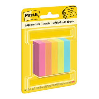 Post-it® Page Markers 670-5AN, 1/2 in x 1 7/8 in (12.7 mm x 47.6 mm)