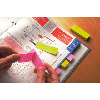 Post-it® Page Markers 670-5AN, 1/2 in x 1 7/8 in (12.7 mm x 47.6 mm)