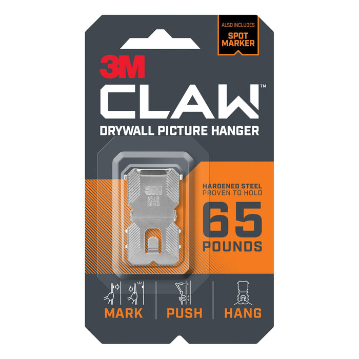 3M CLAW 65lb Drywall Picture Hanger with Spot Marker 3PH65M-1EF