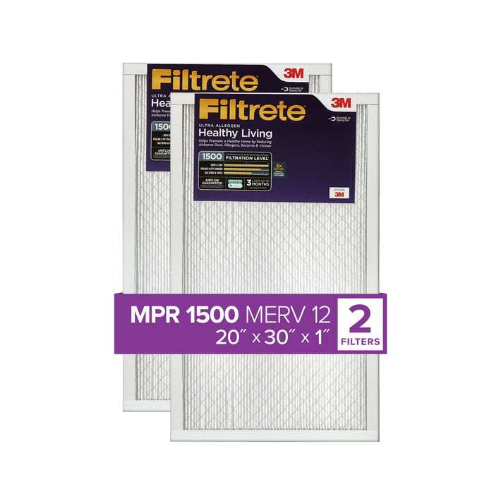 Filtrete Ultra Allergen Reduction Filter UR22-2PK-1E, 20 in x 30 in x 1 in