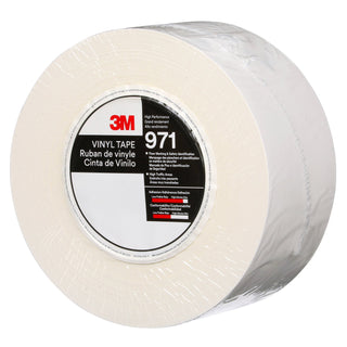 3M Durable Floor Marking Tape 971, White, 3 in x 36 yd, 17 mil, 4 Rolls/Case