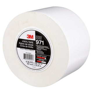 3M Durable Floor Marking Tape 971, White, 4 in x 36 yd, 17 mil, 3 Rolls/Case